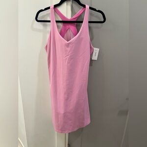 SPANX Pink V-Neck Sheath Dress with built in shorts